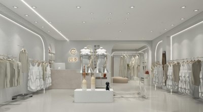 现代服装鞋店3D模型下载